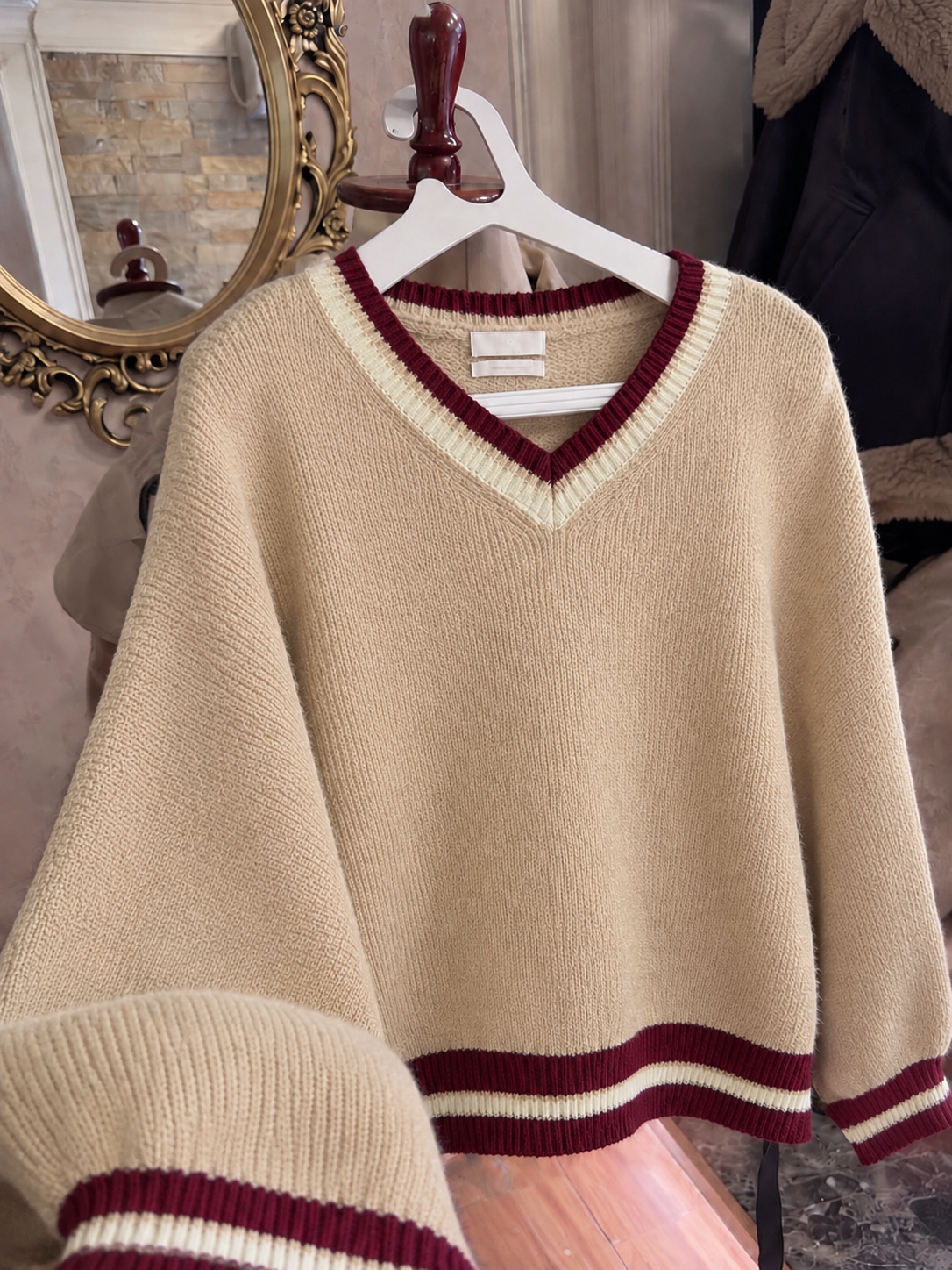 Varsity V-Neck Sweater