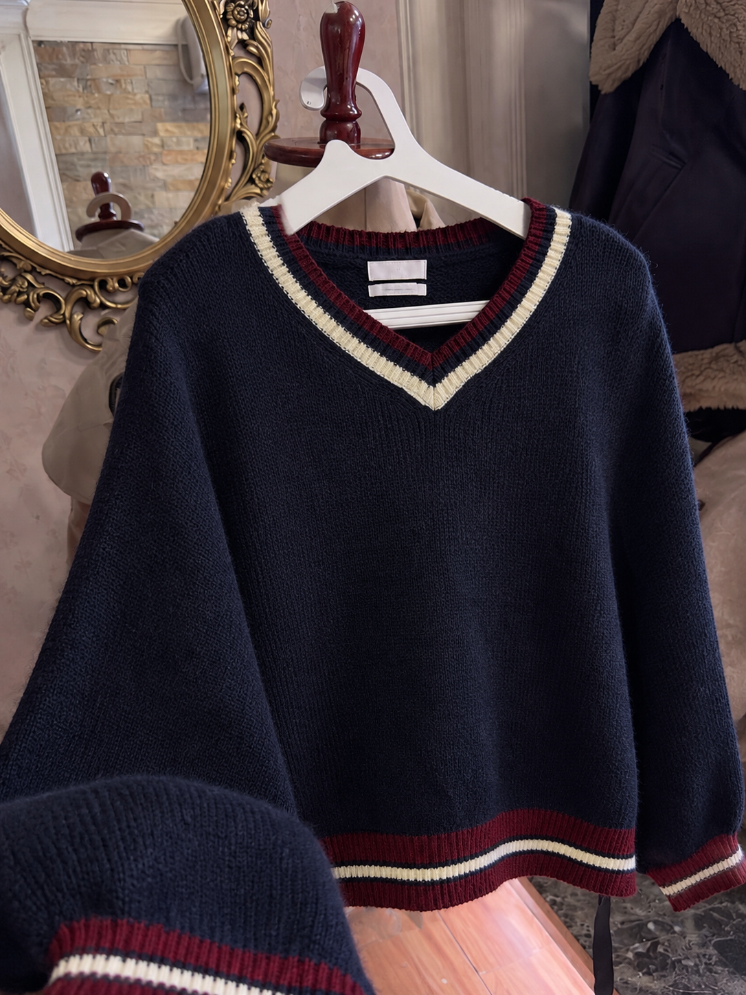 Varsity V-Neck Sweater