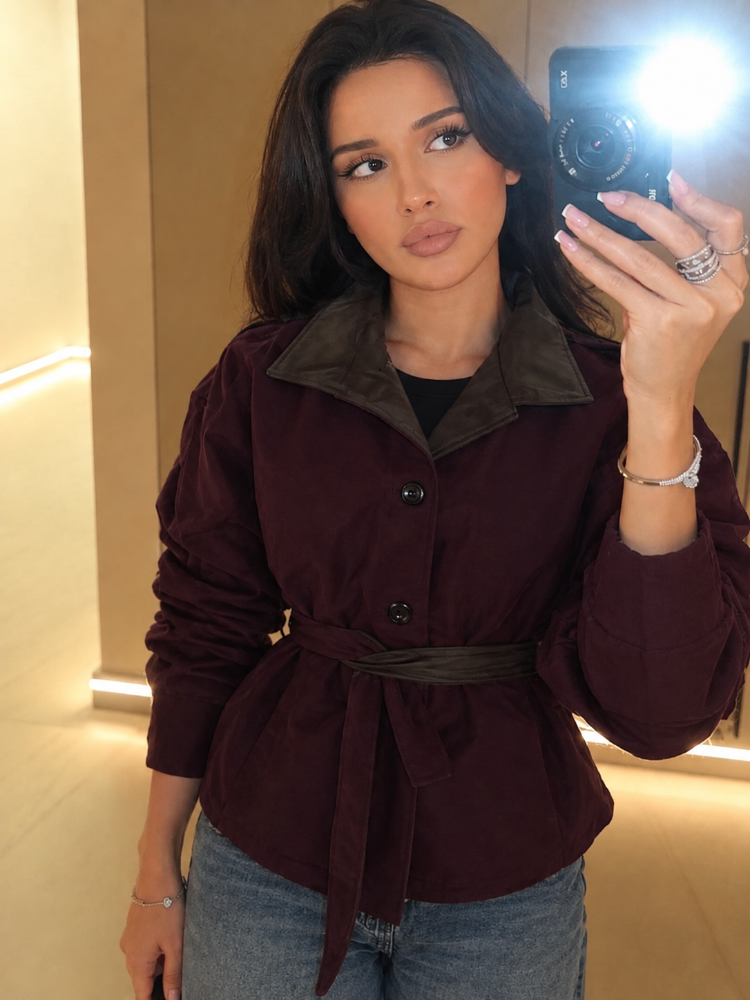 Belted Collar coat