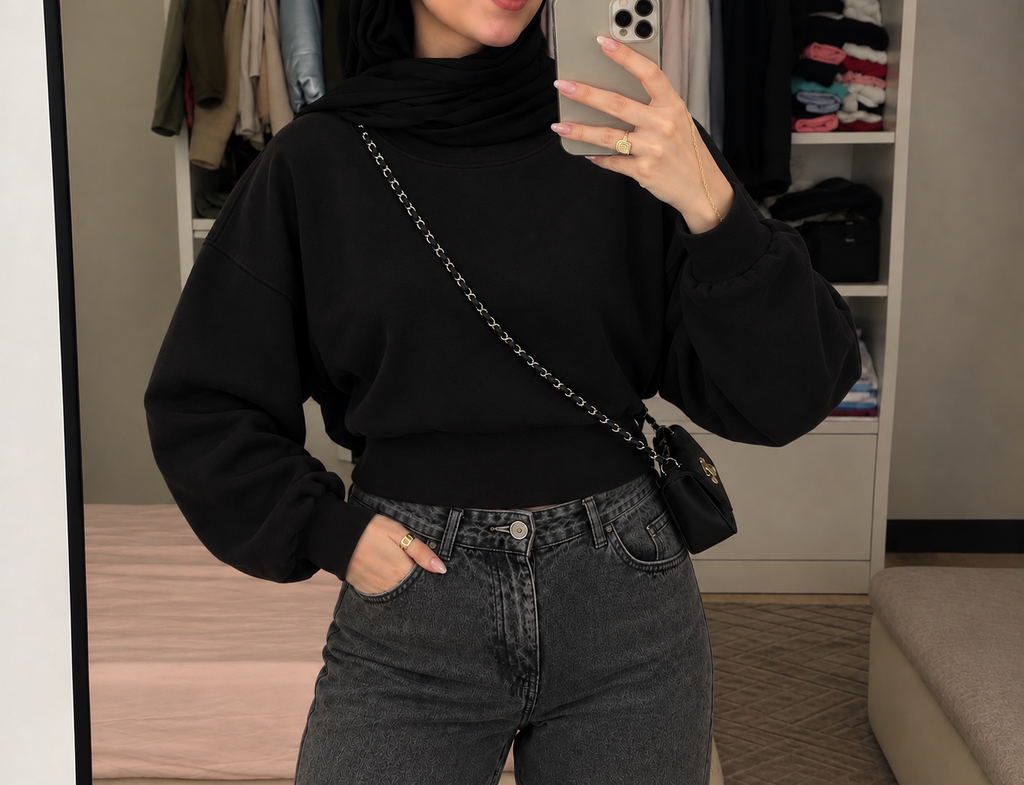 Cropped hoodie
