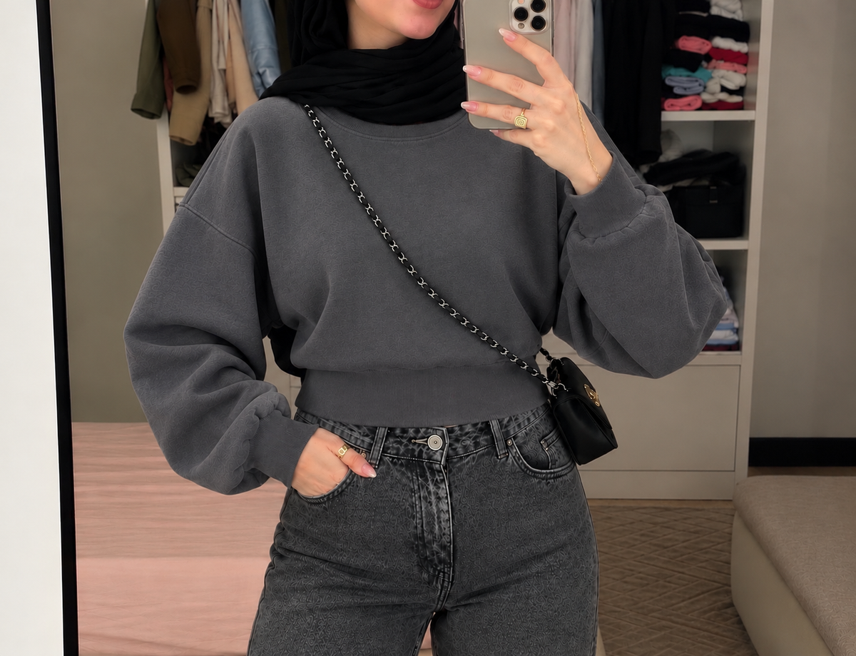 Cropped hoodie