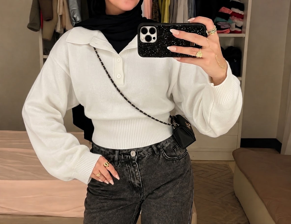 Soft Knit Polo Top