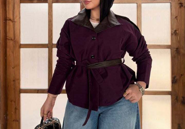 Belted Collar coat
