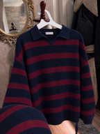 Striped Collared Sweater