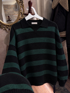 Striped Collared Sweater