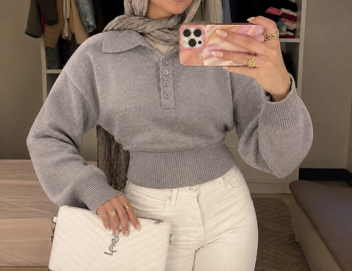 Soft Knit Polo Top