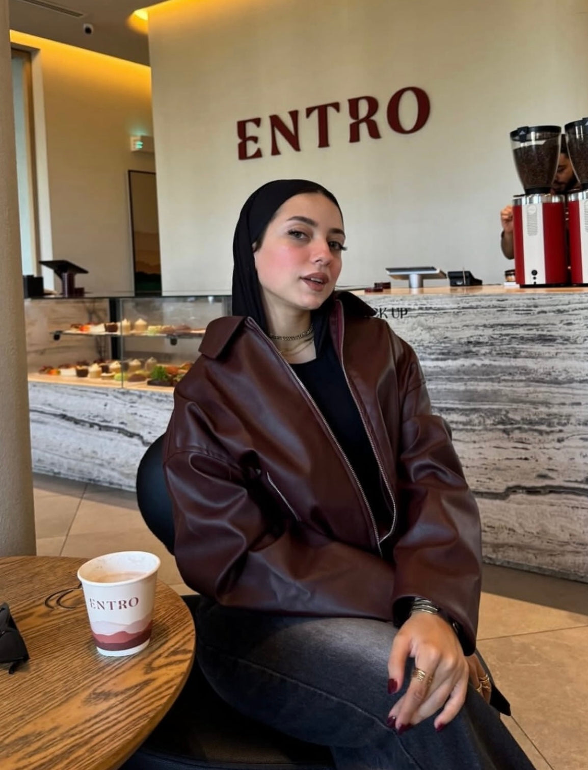 Zara leather jacket