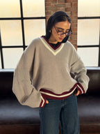Varsity V-Neck Sweater