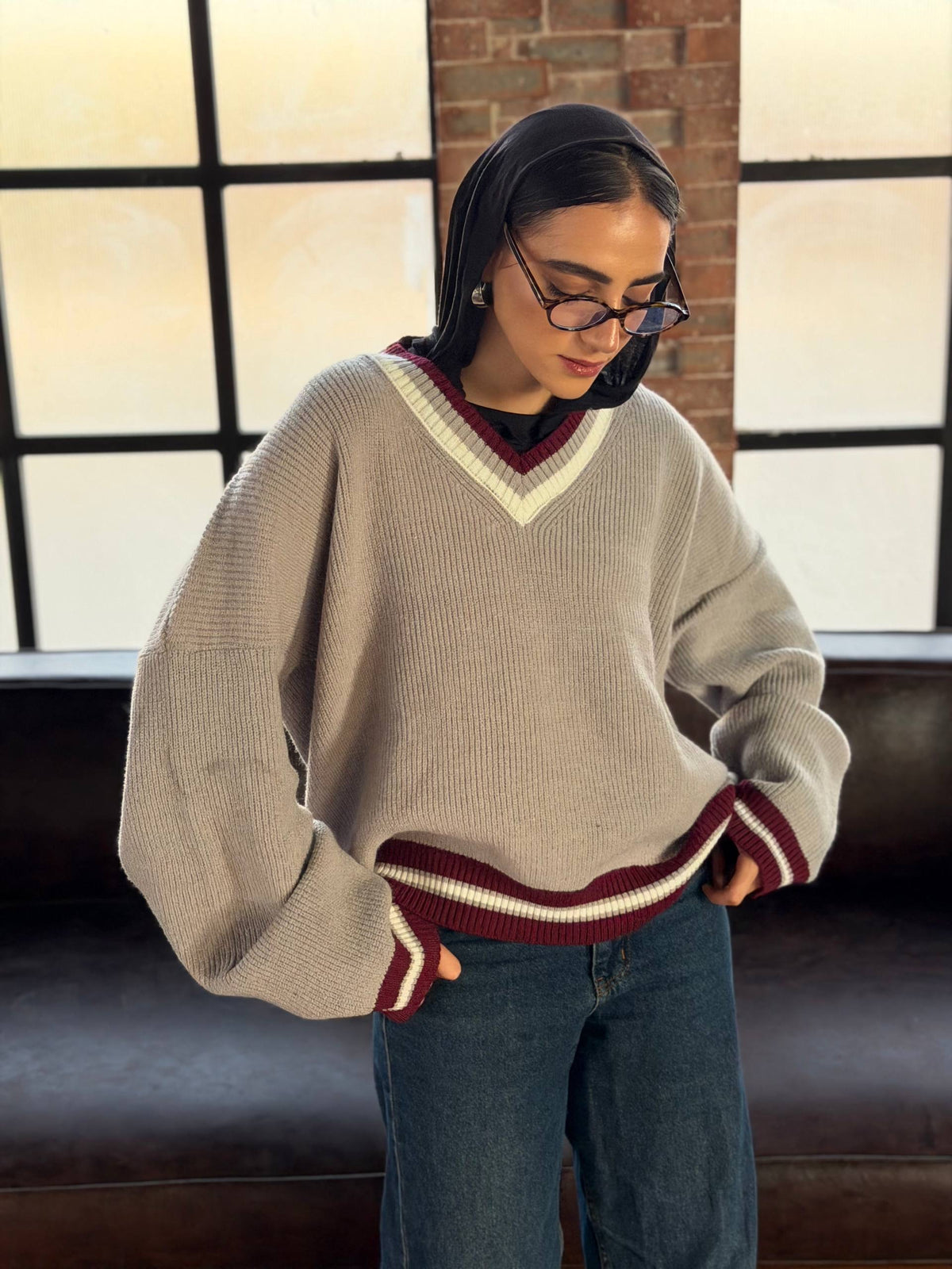 Varsity V-Neck Sweater