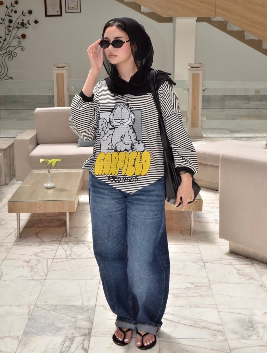 White cat shirt