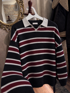 Striped Collared Sweater