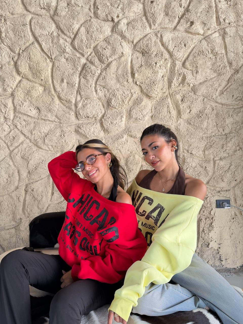 Off shoulder hoodie