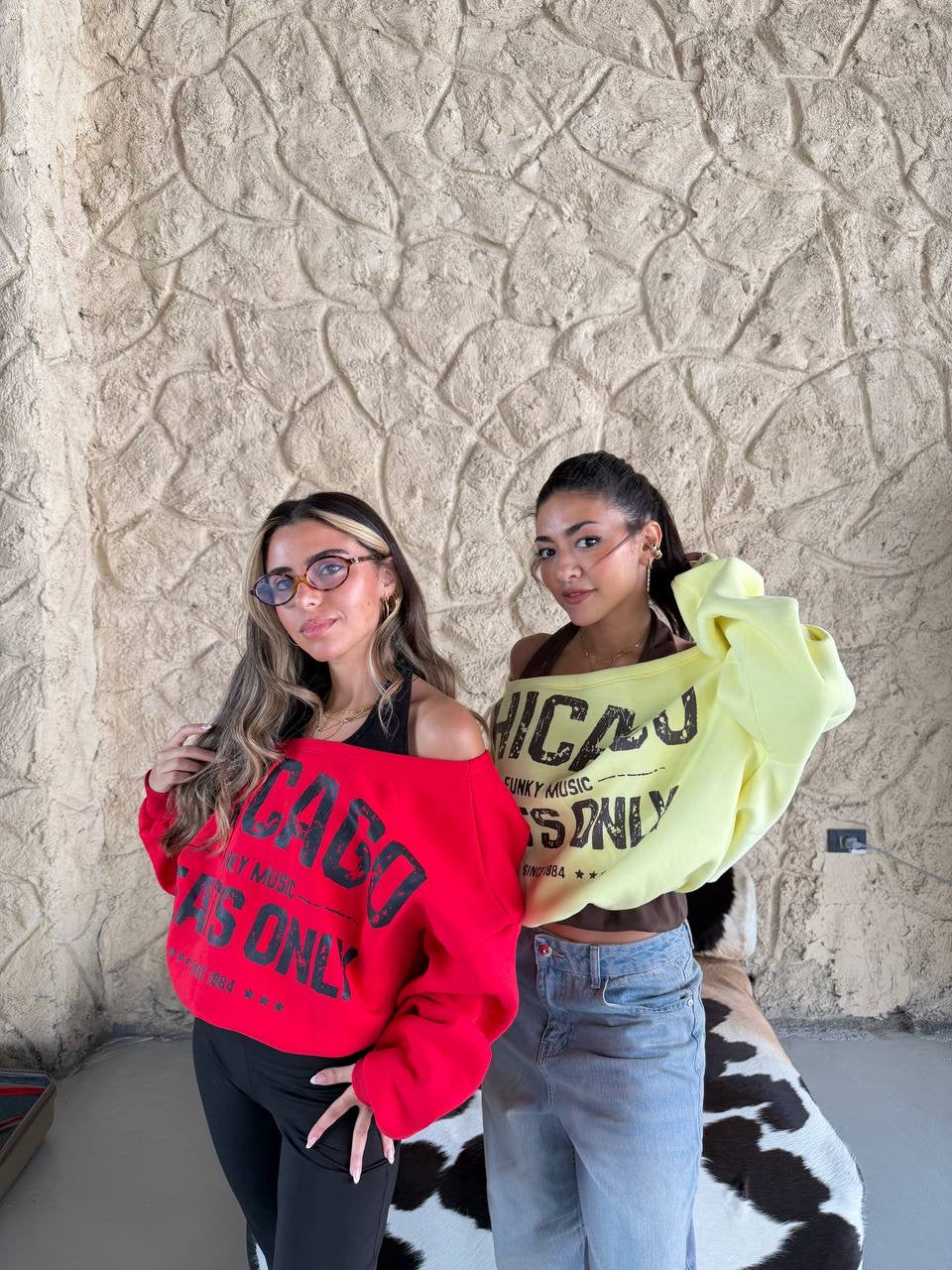 Off shoulder hoodie
