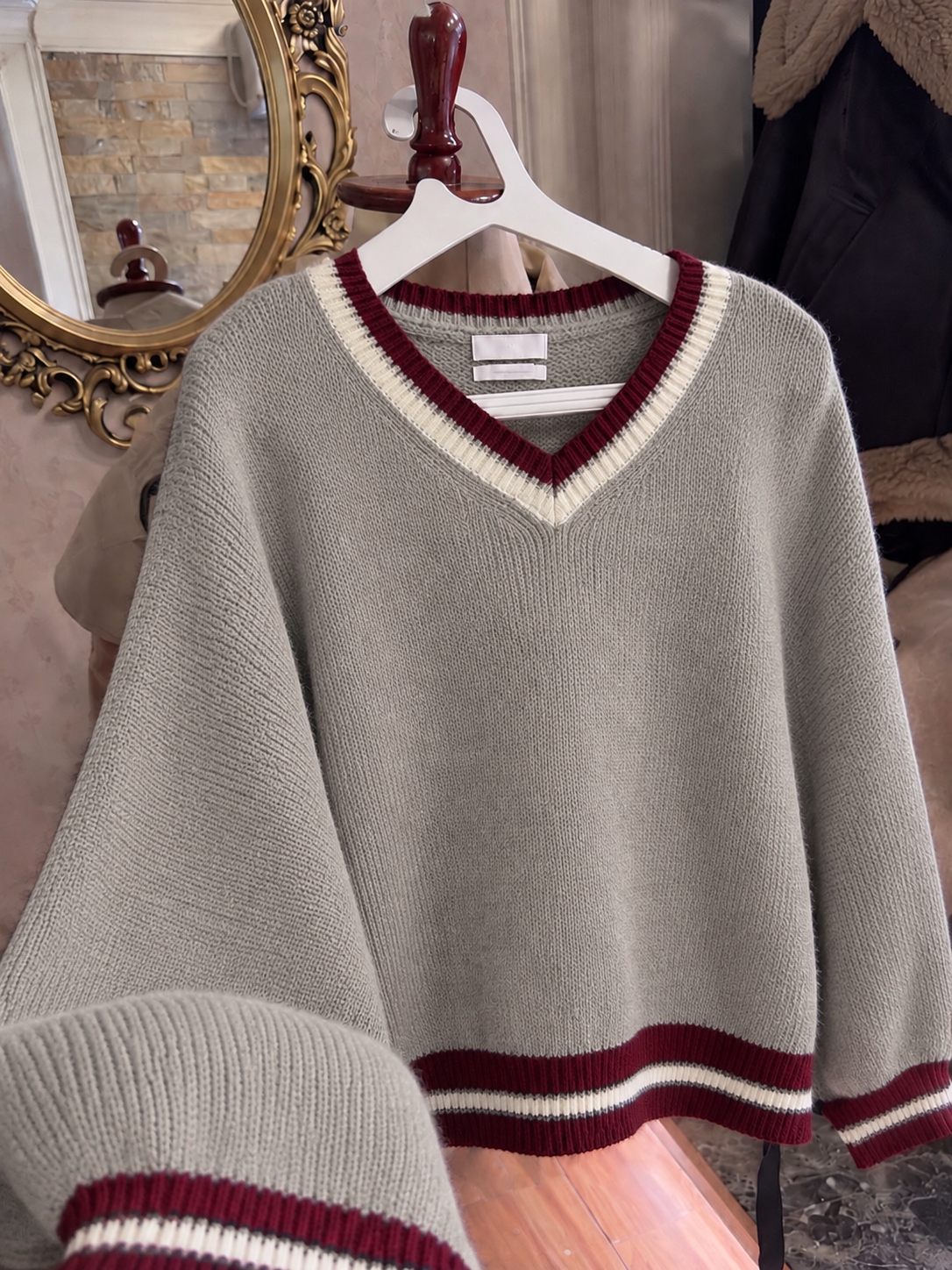 Varsity V-Neck Sweater