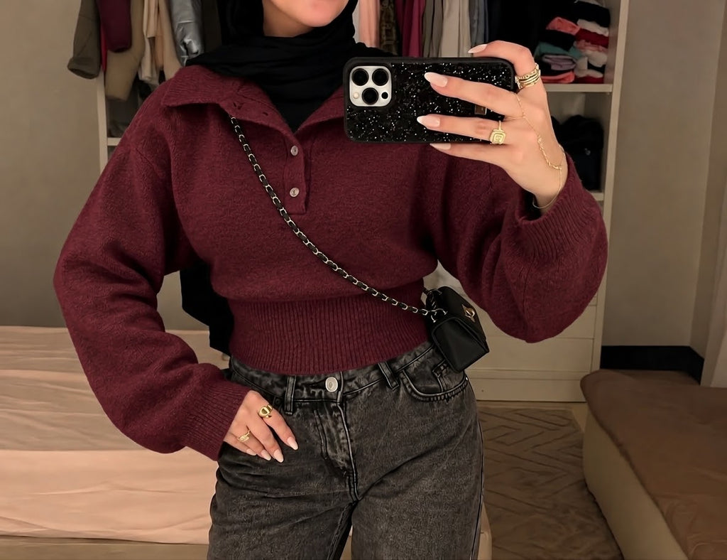 Soft Knit Polo Top