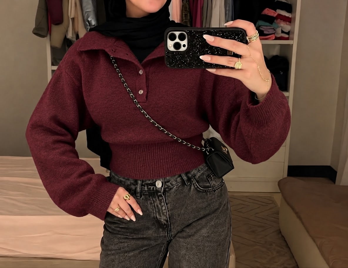 Soft Knit Polo Top