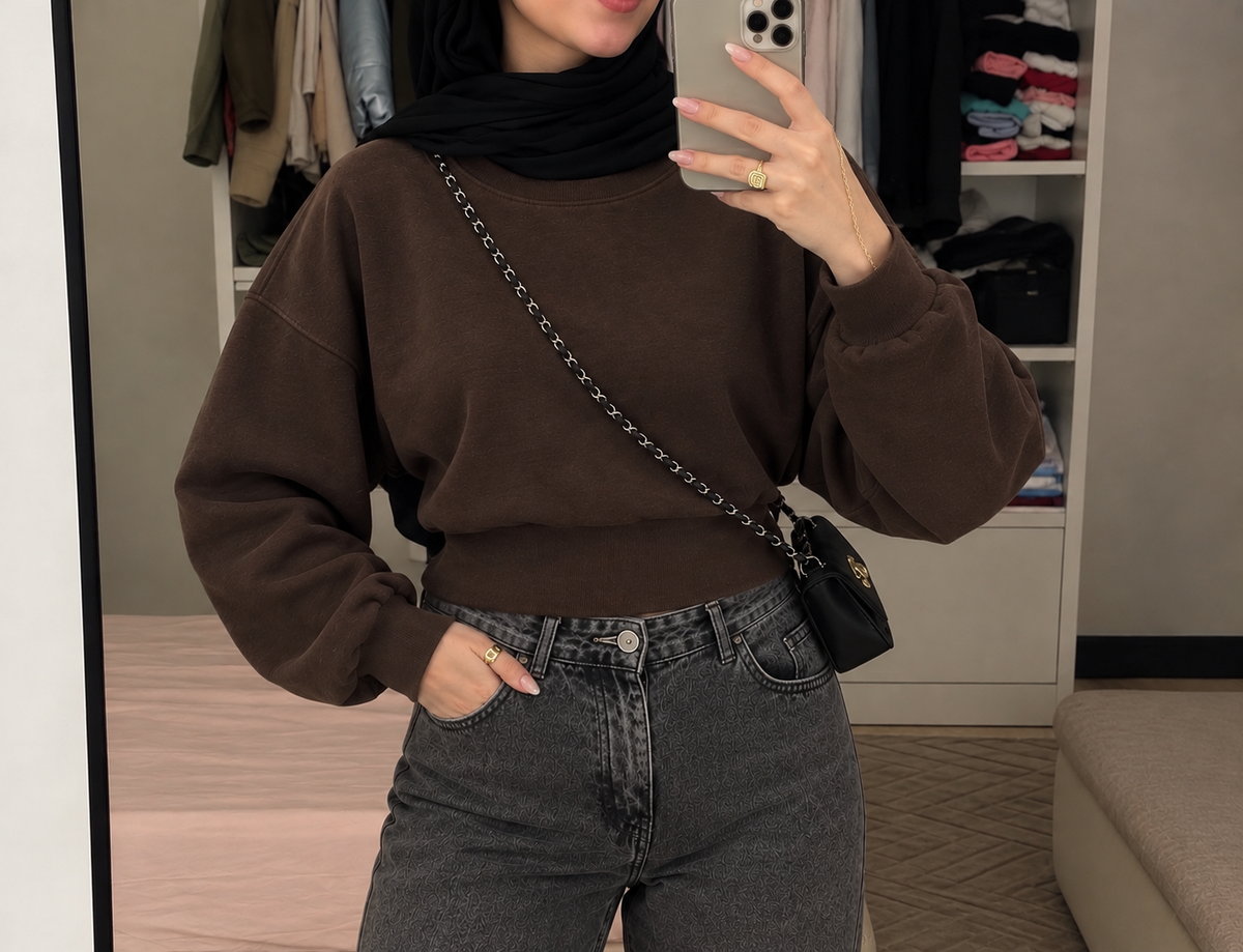 Cropped hoodie
