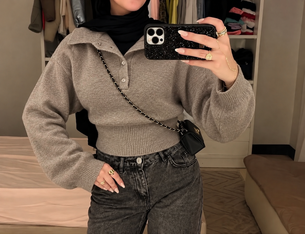 Soft Knit Polo Top