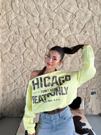 Off shoulder hoodie