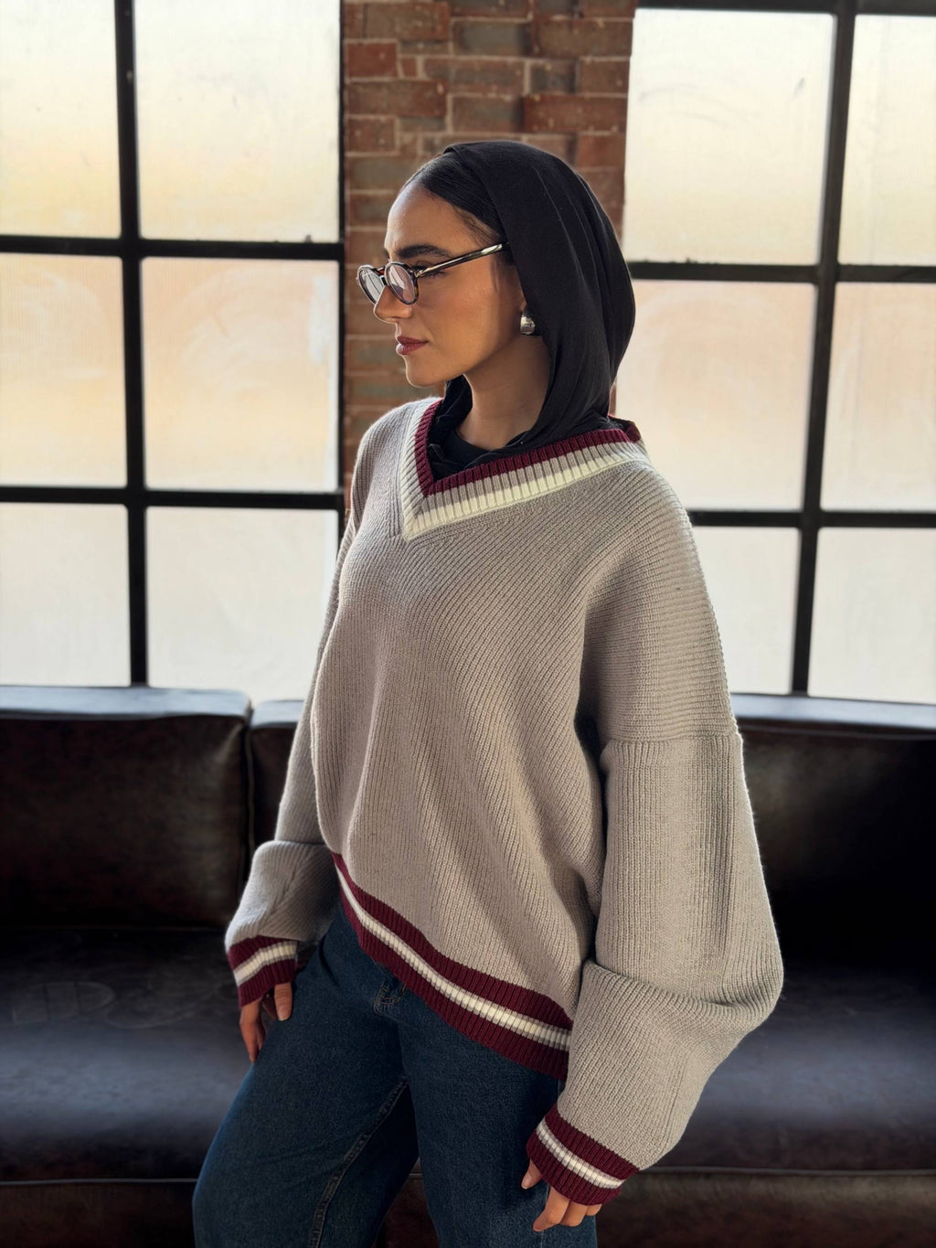 Varsity V-Neck Sweater